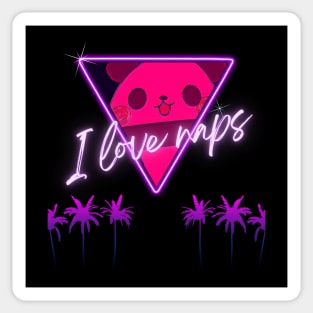 Cute Panda Cyberpunk - I Love Naps - Kawaii Panda #12 Sticker